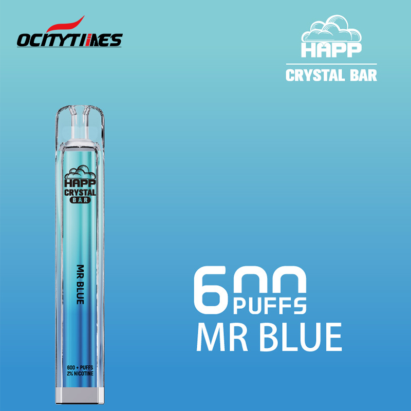 10 hương vị thuốc lá điện tử mini 600 Puffs Crystal Vape Pen